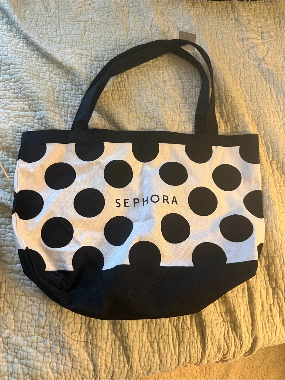 Sephora Black and White Polka Dot Beauty INSIDER Tote